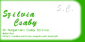 szilvia csaby business card